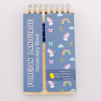

Cute Cartoon Unicorn Notebook School Supply Vocabulary Writing Reciting Book