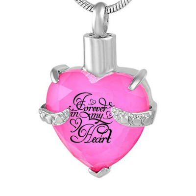 

Crystal Heart Shape Commemorative Ashes Necklace Heart Shape Perfume Bottle Pendant Souvenir Cremation Pendant Necklace