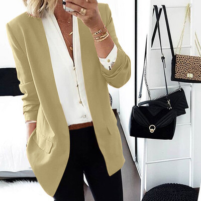 

Tailored Women Lapel Cape Cloak Long Coat Blazers Ladies Casual Office Suit Outwear