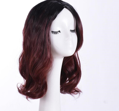 

Rose mesh dyeing fake foaming face long hair gradient color false headgear