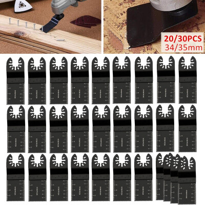 

102030PCS 3435mm Carbon Steel Cutter Saw Blades Bi-metal Straight Wood Oscillating Multitool Power Tool Kit