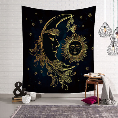 

Toponeto Psychedelic Moon&Sun Wall Hanging Beach Towel Art Tapestry Dorm Home Decor