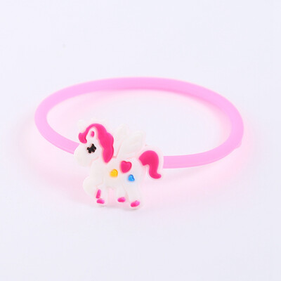 

Children Lovely Unicorn Silicone Rubber Bracelets Kids Gift Party Color