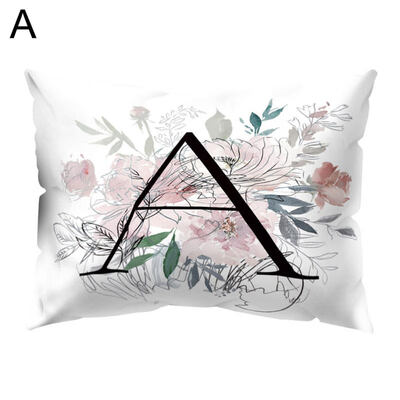 

Vintage Flower Letter Throw Pillow Protector Case Cushion Cover Bedding Articles