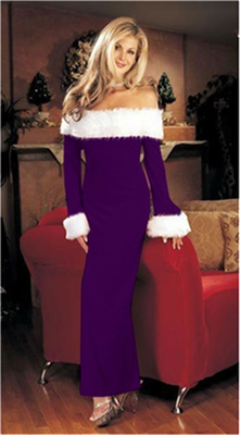 

A long skirt with one side shoulder sleeve&a fringe