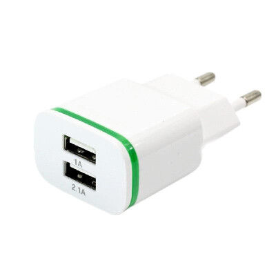 

2 Port USB Charger Universal Travel Adapter 5V 21A Wall Portable EU Plug Charger for iPhone Android