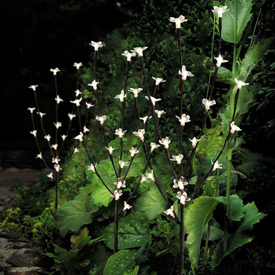 

Gobestart Stylish Branch Tree Twig Leaf Solar Outdoor Garden 60 Warm White LED Lights 3Pcs