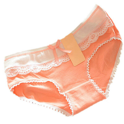 

Lovely Briefs Womens Multi-Color Cotton Soft Lace Bow-knot Underwear Briefs Knickers