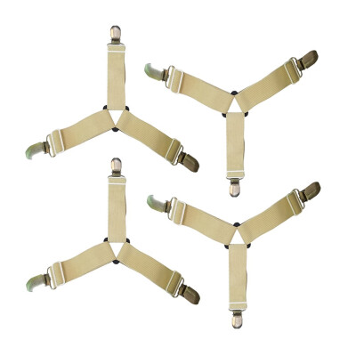 

〖Follure〗Elastic Bed Sheet Straps Clips Adjustable Heavy Duty Grippers Straps Suspender