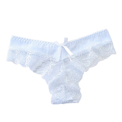 

Women Sexy Transparent Lace Hollow Exquisite Soft Low-rise Briefs Sweet Modern High Stretch Thong Panties