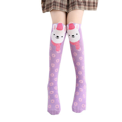 

2-12Y Kids Cartoon Cute Cotton Socks Bear Animal Baby Cotton Socks Knee High Long Leg Warmers Socks Boy Girl Children Socks