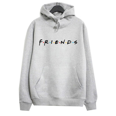 

New Women Fashion Hooded Hoodies Casual Printed Letter Friends Long Sleeve Hoody Sweatshirts