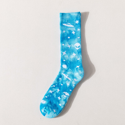 

Men Women Skate Socks Sock Planet Funny Cycling Running Hiking Tie Dye Socks