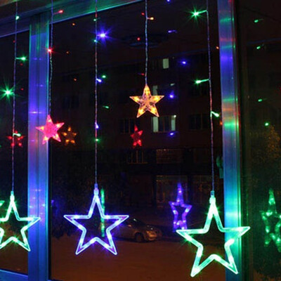 

Tailored LED Stars Christmas Hanging Curtain Lights String Net Xmas Home Party Home Decor