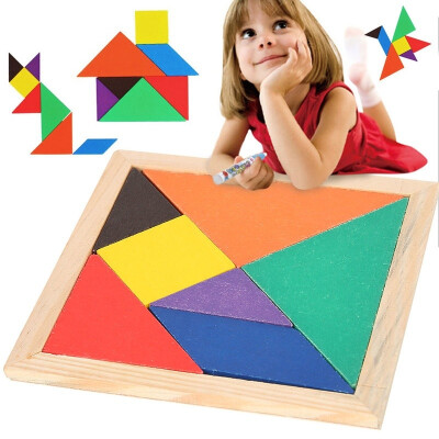 

Wooden Tangram Brain Teaser Educational Toy Tetris Game Educational Kid Toy