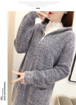 

Japanese quality version of the Korean version of loose sweater outerwear womens long 2018 autumn&winter knitted sweater