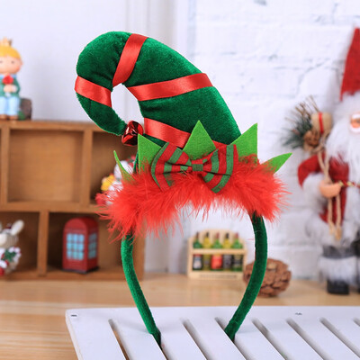 

Novelty Stripe Feather Christmas Xmas Elf Hat Fancy Dress Headband Hair Party