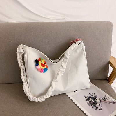 

Tailored Female Bag Large Capacity Shoulder Bag Student Slung Fashion Wild Cloth Bag