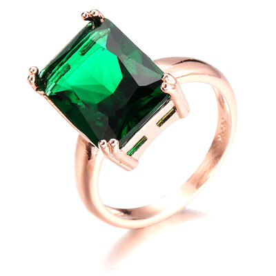 

Square Ring Green Emerald Ruby Modern Natural Emerald Birthstone Ruby Birthstone Supplies Silver Wedding Engagement Ring