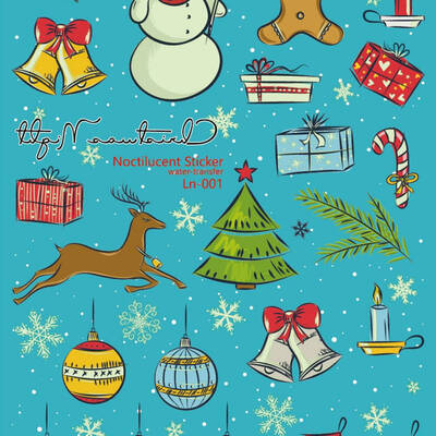 

Funny Glow In The Dark Glitter Christmas Tatoo Luminous Flash Fluorescent Temporary Tattoos Stickers Water Transfer Body Art
