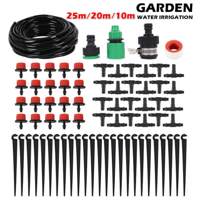 

25m20m10m DIY Garden Micro Drip Irrigation System Plant Flower Automatic Watering Sprinkler Kit with Adjustable Drippers