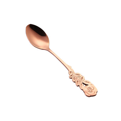 

Toponeto Stainless Steel Flower Spoon Coffee Tea Spork Flatware Dessert