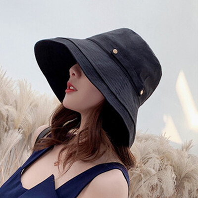 

New Beach Hats For Women Hat Female Lady Bucket Hat Hat Summer Woman Wide Brim Anti-Uv Summer Sun Cap