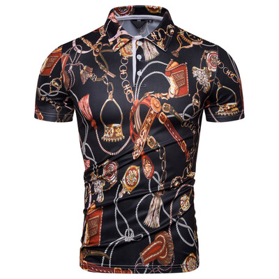 

Toponeto Mens Summer Casual Fashion Printing V-Neck Loose Short Sleeve T-shirt Tops