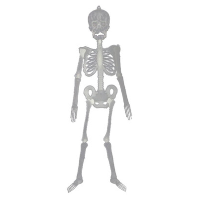

Halloween Horror Luminous Skeleton Plastic Hanging Skeleton Glow In The Dark For Ghost House Decoration Props Party Supplies
