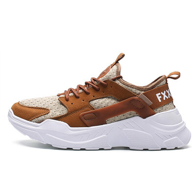 

New 2019 mens high-top shoes mens sports shoes breathable casual shoes comfortable flying woven mens shoes white black for brow