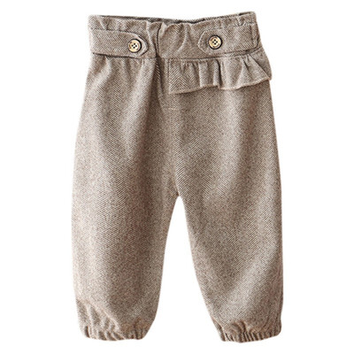 

Girls Pants Children Baby Girls Autumn Cotton Solid Print Pants Casual Decoration Trousers Toddler Clothes Bottoms