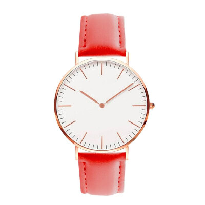 

Men Women Fashion Simple Ultra-Thin Watch Minimalist Casual Leather Band Wrist Watch