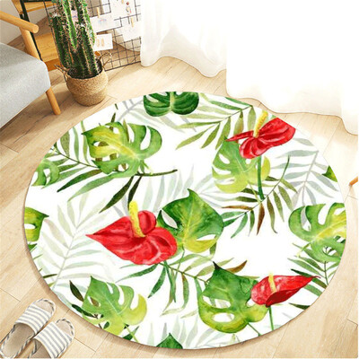 

Toponeto Tropical Plant Leaves Comfortable Living Room Childrens Room Carpet 40cm