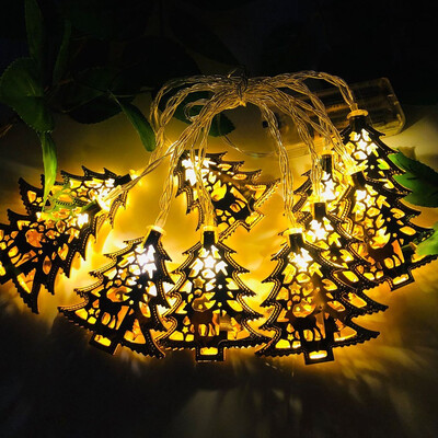 

Gobestart LED String Lights Battery box Hollow Christmas Tree Party Decorative Lamp Tool