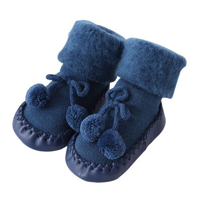 

0-2Y Newborn Baby Socks Shoes Cute Floor Shoes With Rubber Sole Winter Soft Girls Boys Anti-Slip Socks Indoor Shoes