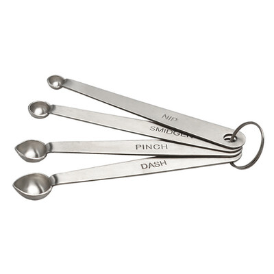 

4PCSset Stainless Steel Measuring Spoons Heart Shape Head Cooking Spice Spoons Baking Measuring Tools Cooking Set