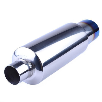 

Universal Stright Single Tube Silver Car Exhaust Muffler Vehicle Steel Tail Pipe Auto Refitting Accessory