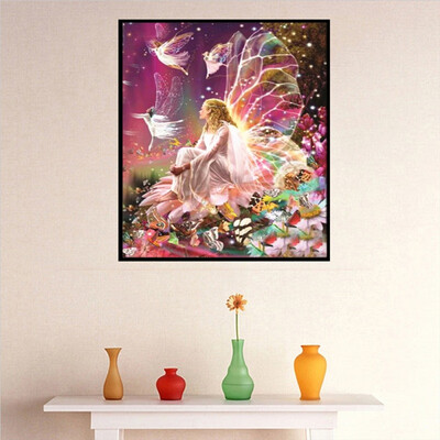 

Fairy Full Diamond Pasting Area 5D DIY Diamond Painting Cross Stitch Craft Kit Paint by Number Kits for Adults Kids 30 x 40cm