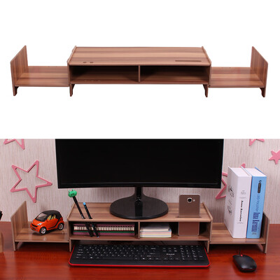 

DIY Multipurpose Monitor Stand Riser Large Desk Organizer Wood Transformable Design for Office School Home