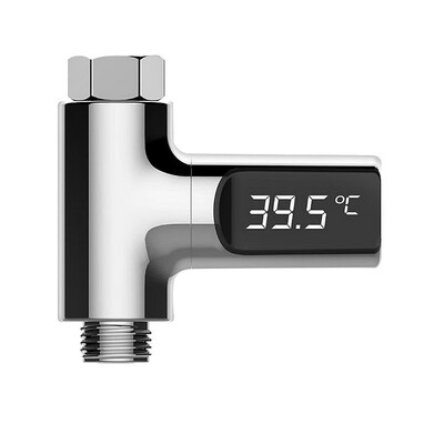 

LED Shower Thermometer Battery Free Real-time Water Temperature Monitor