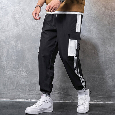 

Gobestart Mens Casual Fashion Loose Patchwork Pockets Outdoor Sports Ankle-length Pants