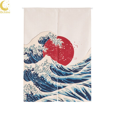

OCHINE 85120cm Japan Series Cotton And Linen Curtains Curtain Entrance Half Curtain Decoration