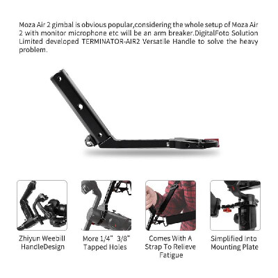 

DF DIGITALFOTO TERMINATOR-AIR2 Versatile Handle with Hand Release Strap for Moza Air 2 for Zhiyun Crane 2 Gimbal