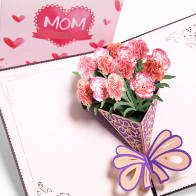 

Toponeto Romantic 3D Popup Greeting Cards Carousel Happy Birthday Mothers day Thank Gift