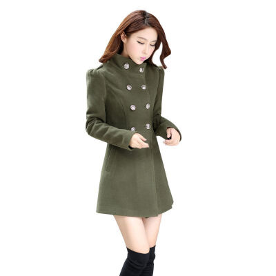 

Women Fashion Coat Warm Long Sleeved Outwear Slim Elegant Overcoat Winter Autumn Jacket