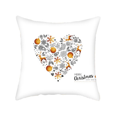 

〖Follure〗Gold Merry Christmas Pillow Cases Nordic Sofa Cushion Cover Home Decoration
