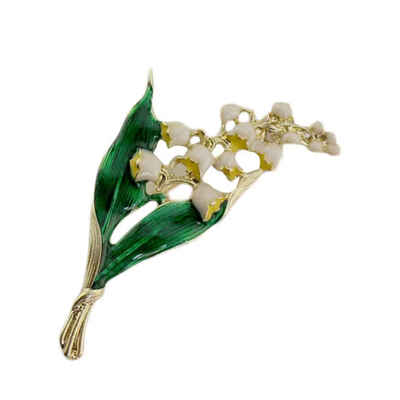 

Women Convallaria Brooch Pin Girl Bridal Wedding Jewelry Scarf Clips Collar Brooch