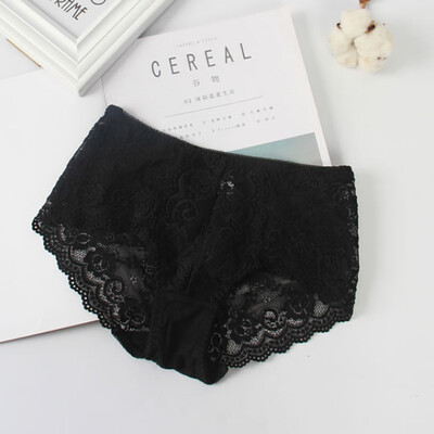 

Cotton Briefs For Women Lingerie Sexy Lace Panties Femme Underwear Hollowed-out Breathable low-Rise 2019 New Hot