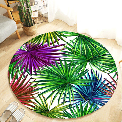 

Gobestart Tropical Plant Leaves Comfortable Living Room Childrens Room Carpet 40cm