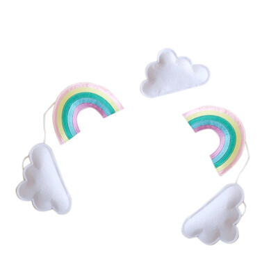 

Felt Clouds Rainbow String Ornaments Childrens Room Cute Ornaments Home Decoration Crafts